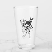 Dummer Große Doggen Glas