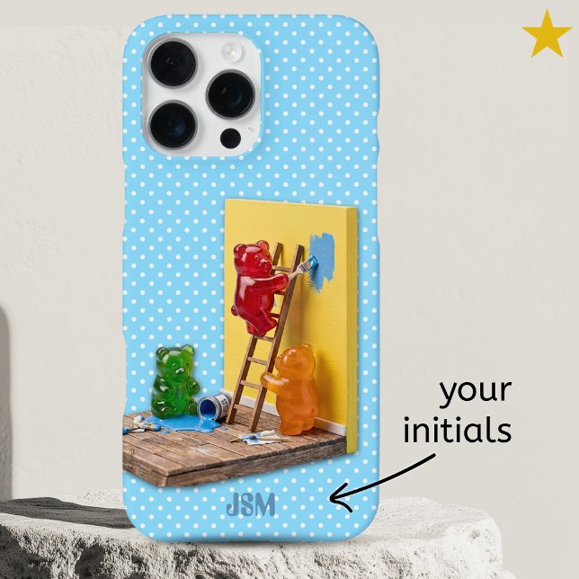 Dummer Gummibärchen-Malerei mit individuellem Name iPhone Hülle (Von Creator hochgeladen)