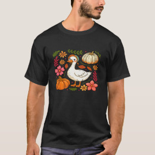 Dummer Halloween-Gans lustiger Kostüm Süßer Kürbis T-Shirt