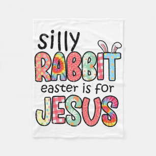 Dummer Hase Ostern für Jesus religiöse Mädchen Kin Fleecedecke