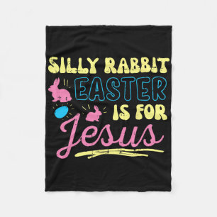 Dummer Hase Ostern für Jesus Religiöse Mädchen Kin Fleecedecke
