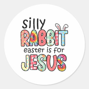 Dummer Hase Ostern für Jesus Religiöse Mädchen Kin Runder Aufkleber
