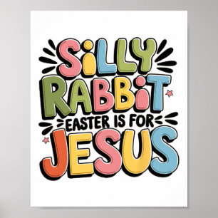 Dummer Hase Ostern ist für Jesus Christliches Oste Poster