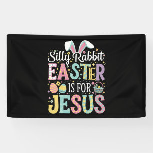 Dummer Hase Ostern ist für Jesus Süßer Hase Banner