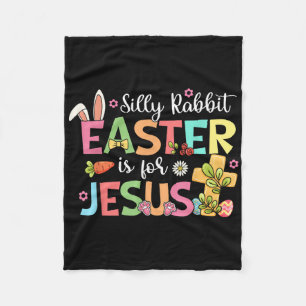 Dummer Hase Ostern ist für Jesus Süßer Hase Christ Fleecedecke