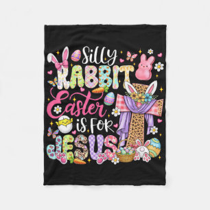 Dummer Hase Ostern ist für Jesus Süßer Hase Christ Fleecedecke