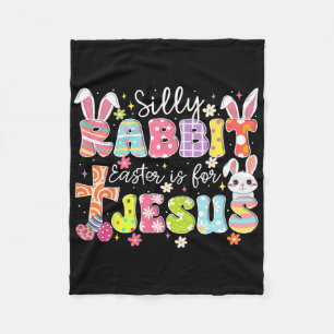 Dummer Hase Ostern ist für Jesus Süßer Hase Christ Fleecedecke