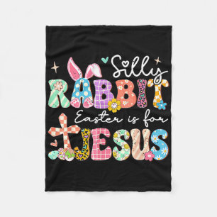 Dummer Hase Ostern ist für Jesus Süßer Hase Christ Fleecedecke