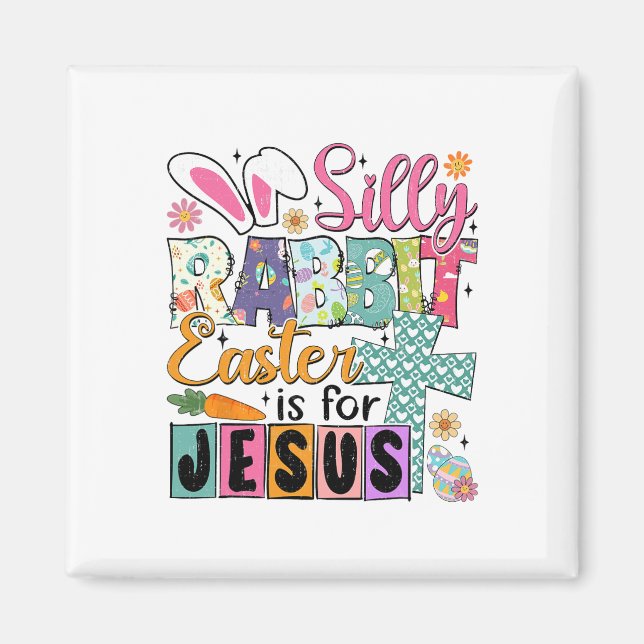 Dummer Hase Ostern Süße Häschen Christlicher Glaub Magnet (Vorne)
