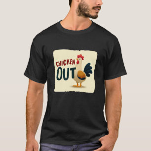 Dummer Hühner-Out-Emblem für Erwachsene und Kinder T-Shirt