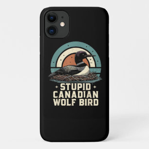 Dummer kanadischer Wolf Vogel Case-Mate iPhone Hülle