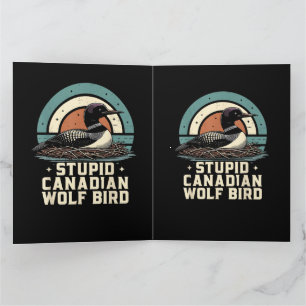 Dummer kanadischer Wolf Vogel  Dankeskarte