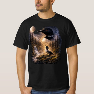  Dummer kanadischer Wolf Vogel Loon – Eistaucher H T-Shirt