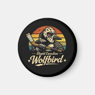 Dummer kanadischer Wolf Vogel  Magnet