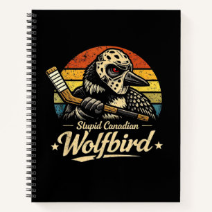 Dummer kanadischer Wolf Vogel Notizbuch