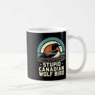 Dummer kanadischer Wolf Vogel Vintage beheizter Ha Kaffeetasse