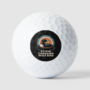 Dummer kanadischer Wolfsvogel Golfball