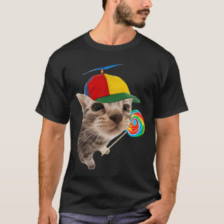 Dummer Kater mit Lutscher-Meme-Freund T-Shirt