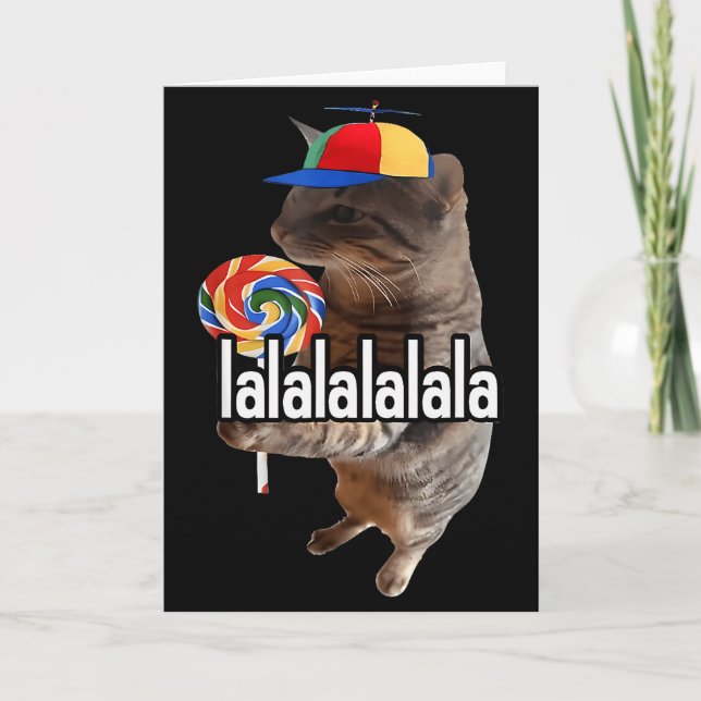 Dummer Kater Mit Lutscher Meme  Karte (Vorderseite)