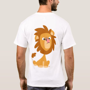 Dummer Löwe! Cartoon-T-Shirt (Rücken) T-Shirt