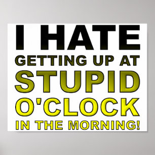 Dummer O'Clock Lustiger Poster