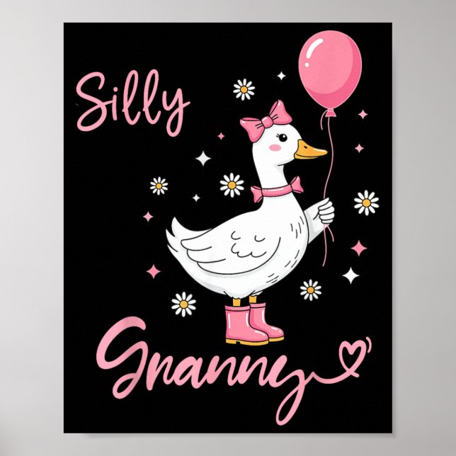 Dummer Oma Süße Gans Großmutter Familie Poster (Vorne)