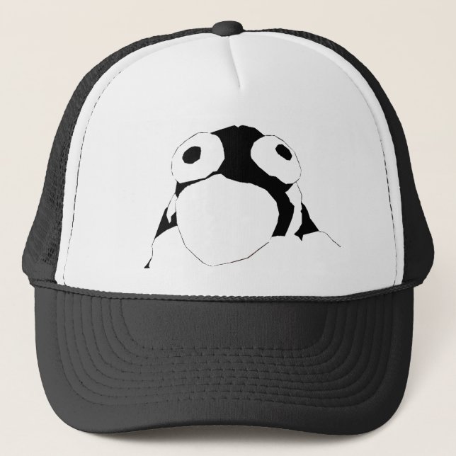 Dummer Pinguin-Hut Truckerkappe (Vorderseite)