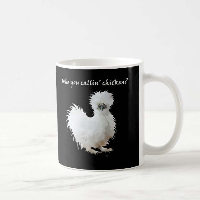 Dummer Silkie-Hahn Kaffeetasse (Rechts)