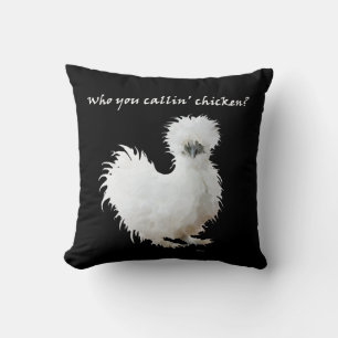 Dummer Silkie-Hahn  Kissen