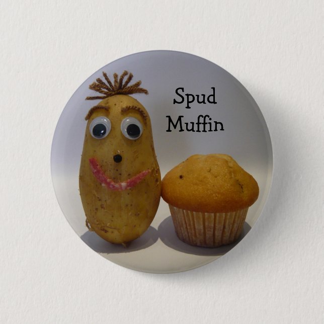 Dummer Spud-Muffin-Button Button (Vorderseite)