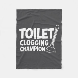 Dummer Toilettenverstopfungsmeister Fleecedecke