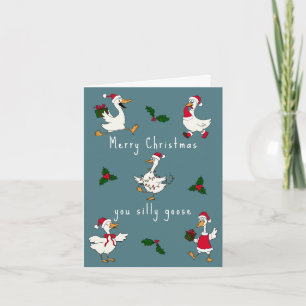 Dummer Weihnachtsgans Goosmas Lustige Weihnachtska Feiertagskarte