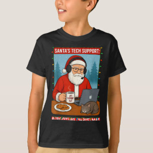 Dummer Weihnachtsmann startet Support-Techniker ne T-Shirt