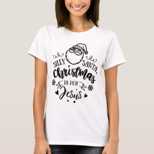 DUMMER WEIHNACHTSMANN WEIHNACHTEN JESUS Feiertags- T-Shirt