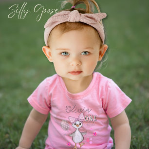 Dummerchen 1. Geburtstag T-Shirt mit rosa Fliege