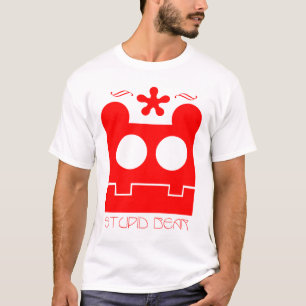 dummes Bärnabnutzungsrot T-Shirt