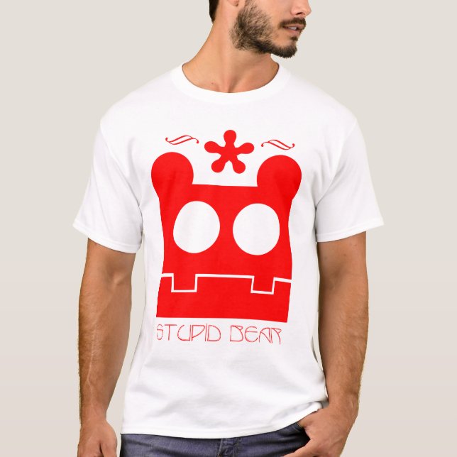 dummes Bärnabnutzungsrot T-Shirt (Vorderseite)