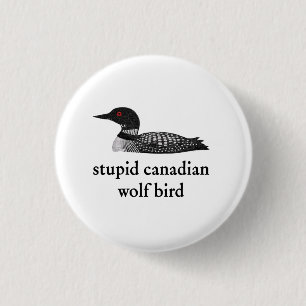 Dummes Kanadischer Wolf Vogel Hockey Romance für H Button