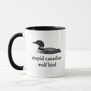 Dummes Kanadischer Wolf Vogel Hockey Romantik für  Tasse