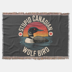 Dummes Kanadischer Wolf Vogel Loon Humor Decke