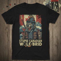 Dummes Kanadisches Wolf Vogel lustiges Hockey Humo