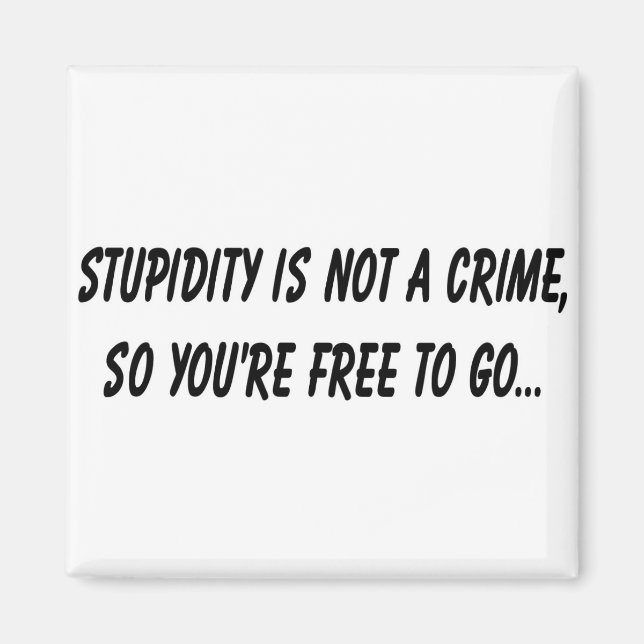 Dummheit ist kein Verbrechen Magnet (Vorne)