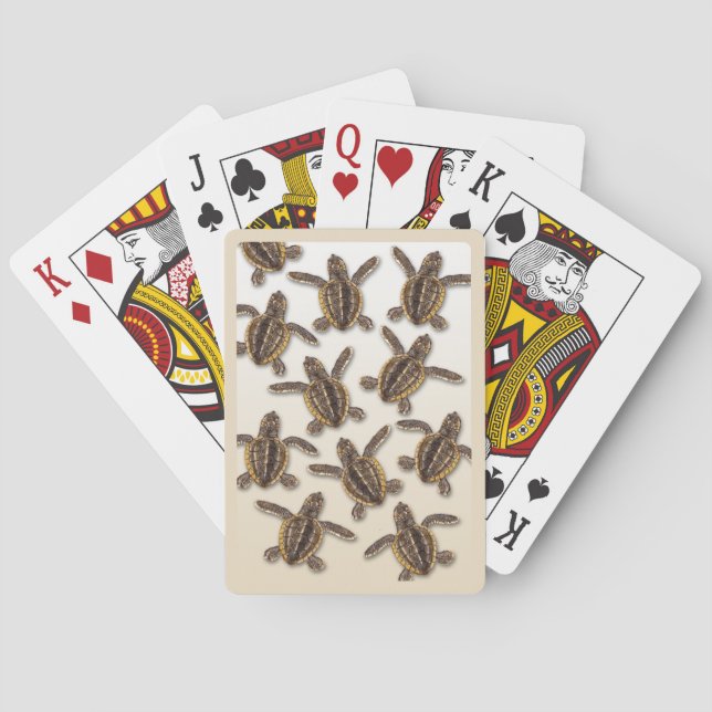 Dummkopf-Meeresschildkröte-Spielkarten Spielkarten (Rückseite)