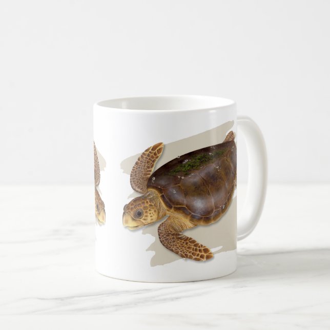 Dummkopf-Seeschildkröte-Tasse Tasse (VorderseiteRechts)