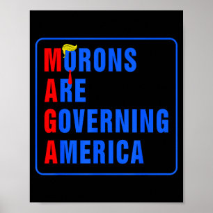 Dummköpfe regieren Amerika Lustig Trump 2024 Poster