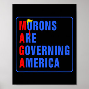 Dummköpfe regieren Amerika Lustig Trump 2024 Poster