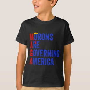 Dummköpfe regieren Amerika Lustig Trump 2024 T-Shirt