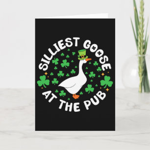 Dümmste Gans im Pub Lustiger Shamrock St. Patrick Karte