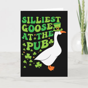 Dummste Gans im Pub Lustiger Shamrock St. Patrick Karte