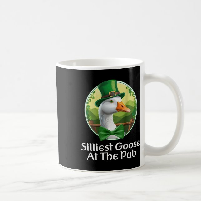 Dummste Gans im Pub St. Patricks Day Lustige Gans Kaffeetasse (Rechts)